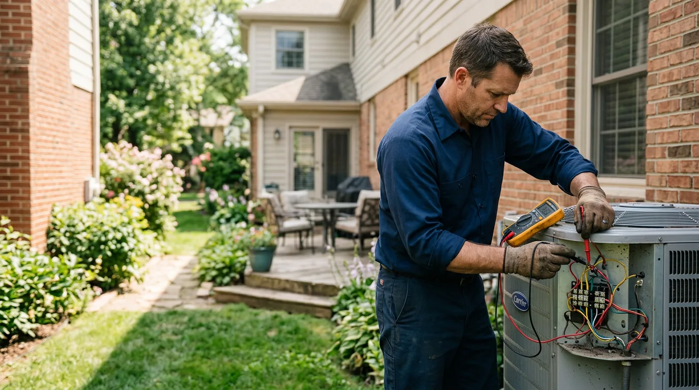 HVAC technician working near Winnsboro, TX